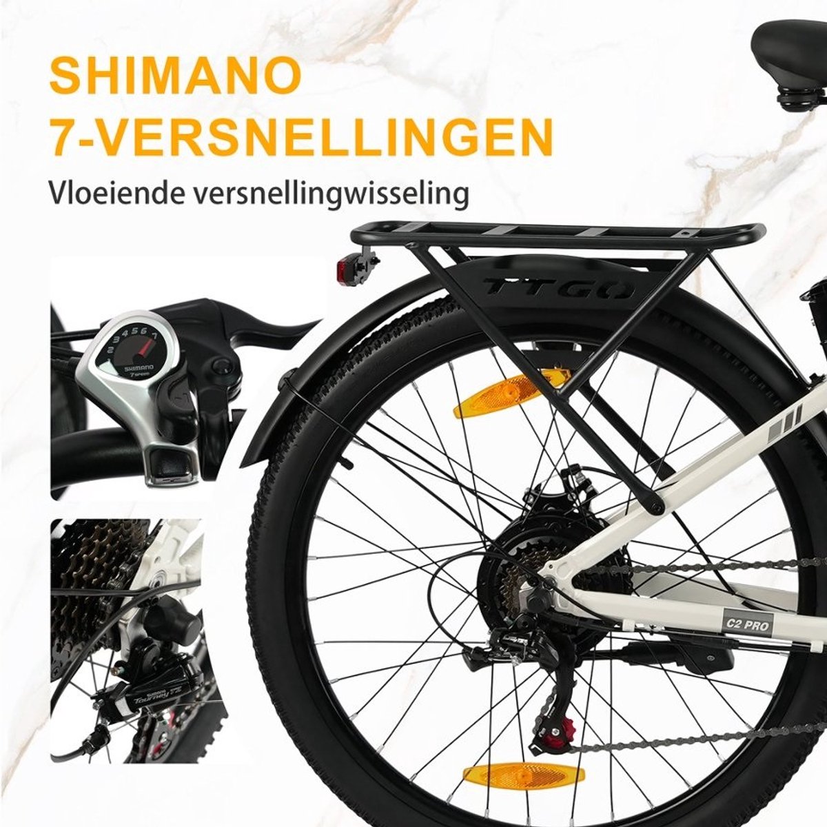 26-inch E-Bike - 120 km Bereik thumbnail 3