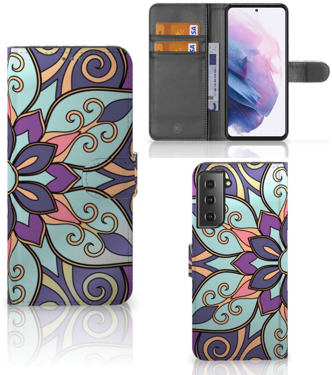 Samsung Galaxy S21 Plus Hoesje Purple Flower