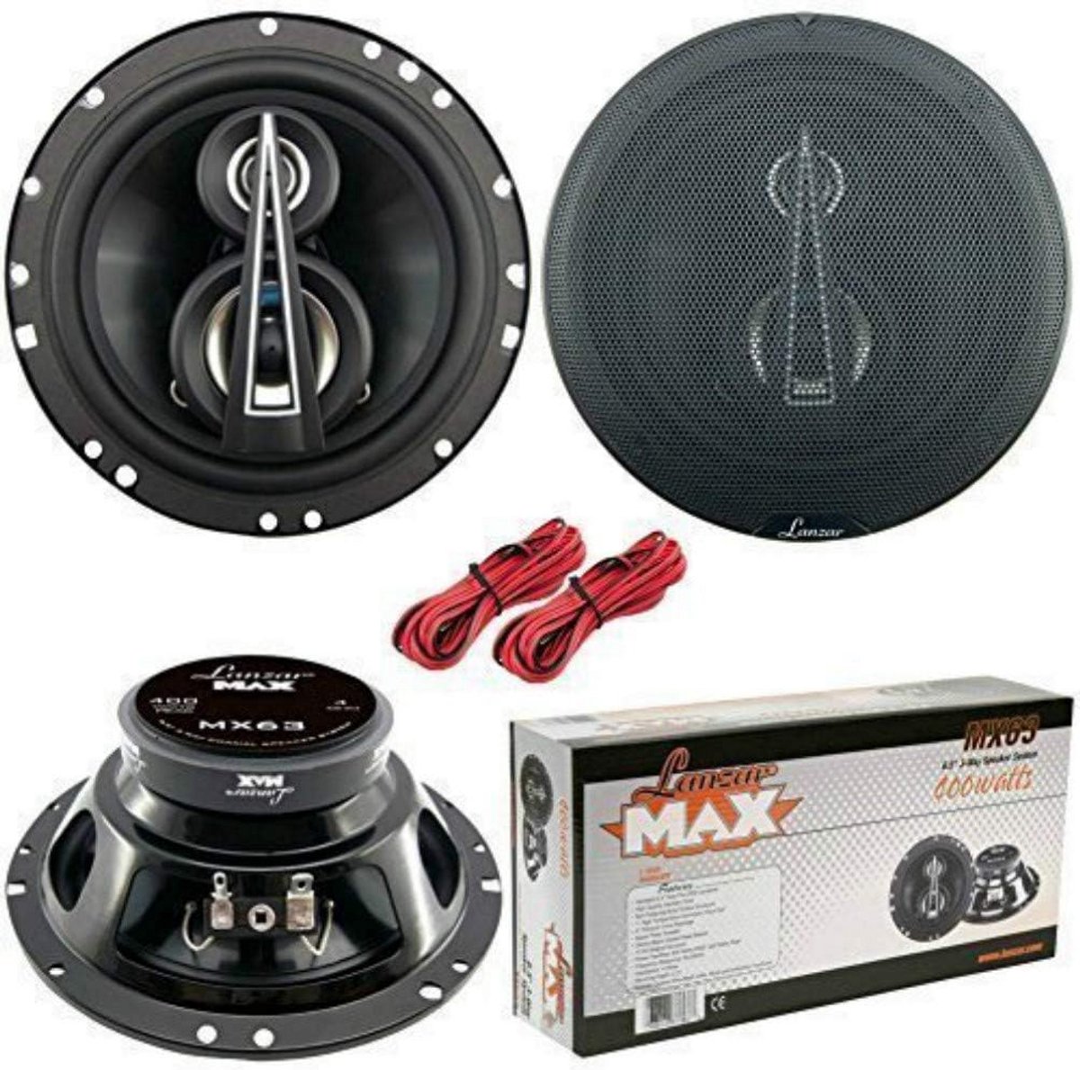 Coaxiale Luidsprekers 6,5 inch 400W RMS met Rubber Ophangingssysteem