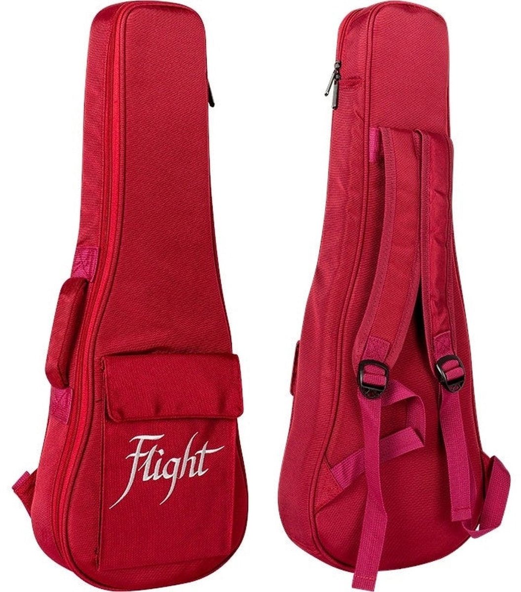 Flight DXBC Deluxe Concert Ukulele Gigbag 15mm Padded Wine Red met Accessoirevak