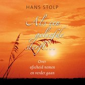 Boekcover 'Als een geliefde sterft' met zonsondergang en tekst 'Over afscheid nemen en verder gaan'.