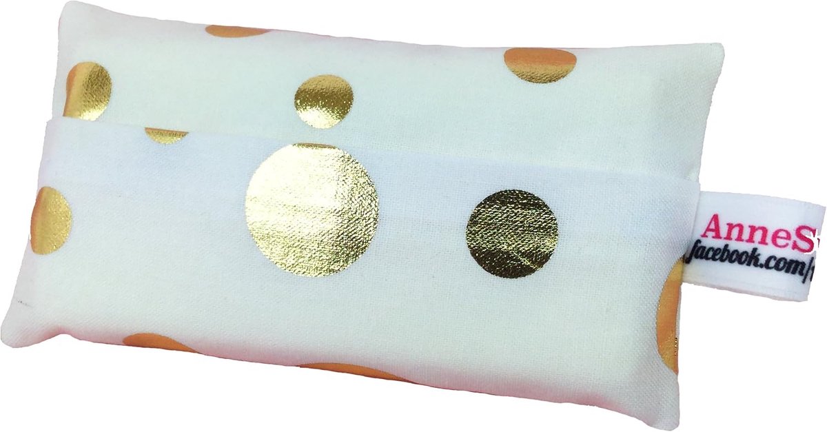 Zakdoeken met Dots en Glitter in Goud en Wit - Perfect voor Kerst en Adventskalenders