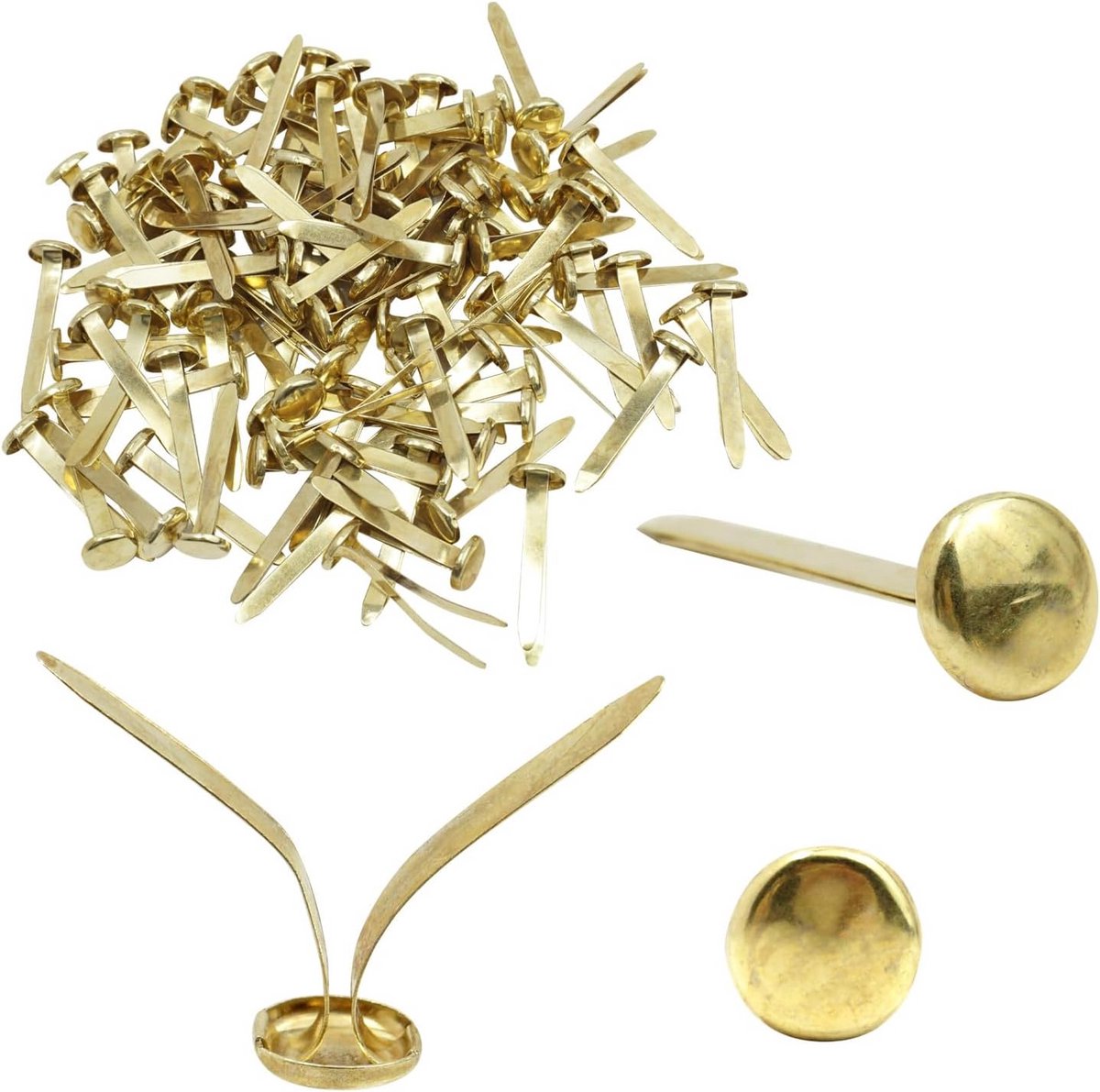 Gouden Mini-binders, 100 stuks - Perfect voor Scrapbooking en Doe-Het-Zelf Projecten