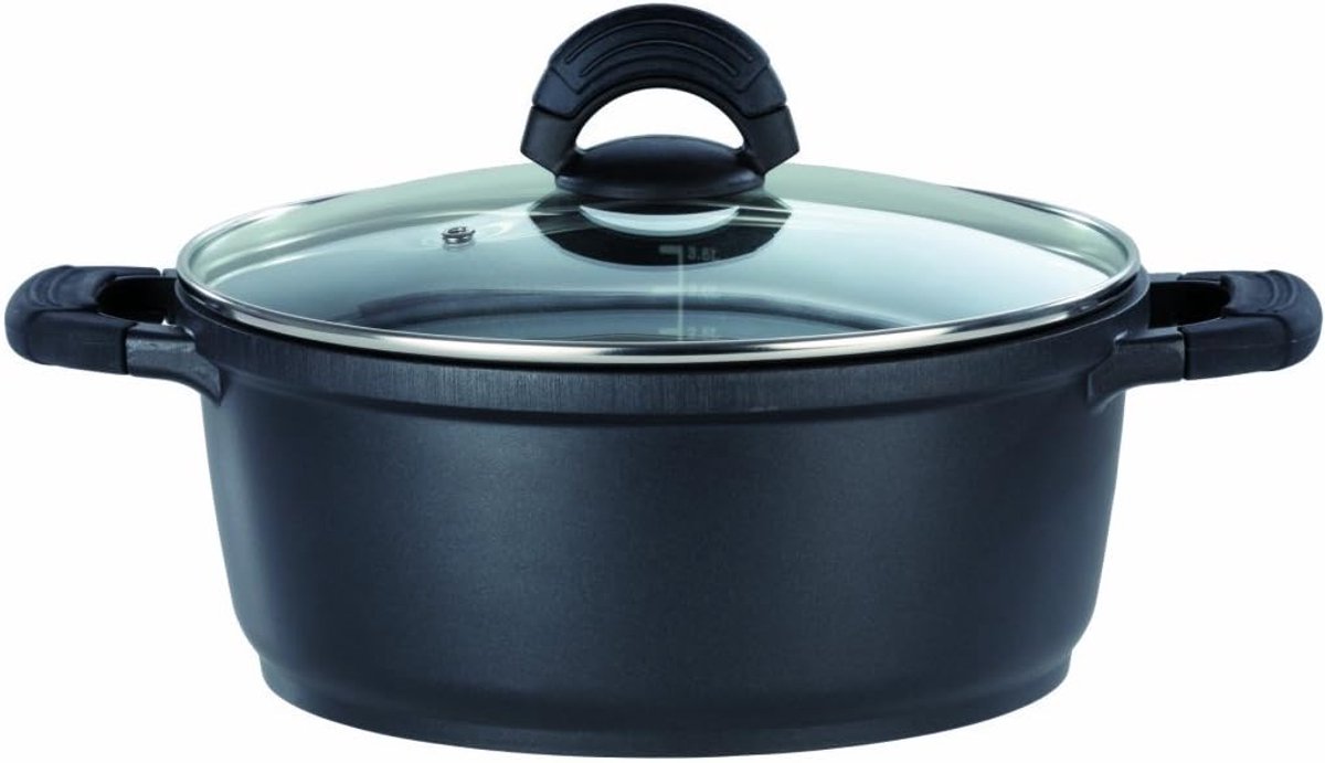 Kookpot met Glazen Deksel 16 x 9,5 cm - Ideaal voor Gezond Koken