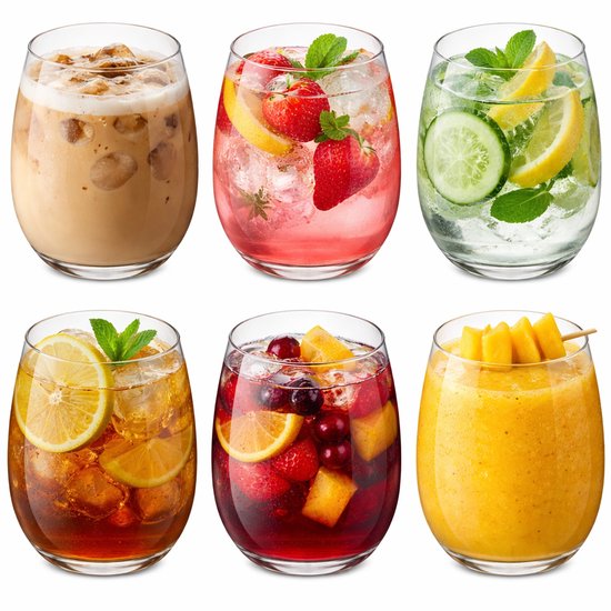 IBS - Verres "long drinks" - verres à eau - Set de 6 - 350 ml - Verres - Verre à long drink