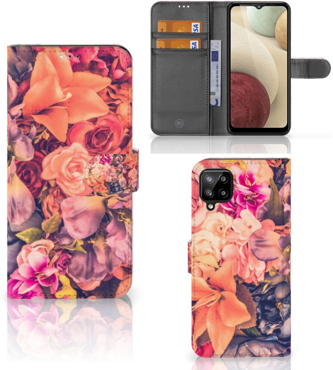 Samsung Galaxy A12 Hoesje Bosje Bloemen