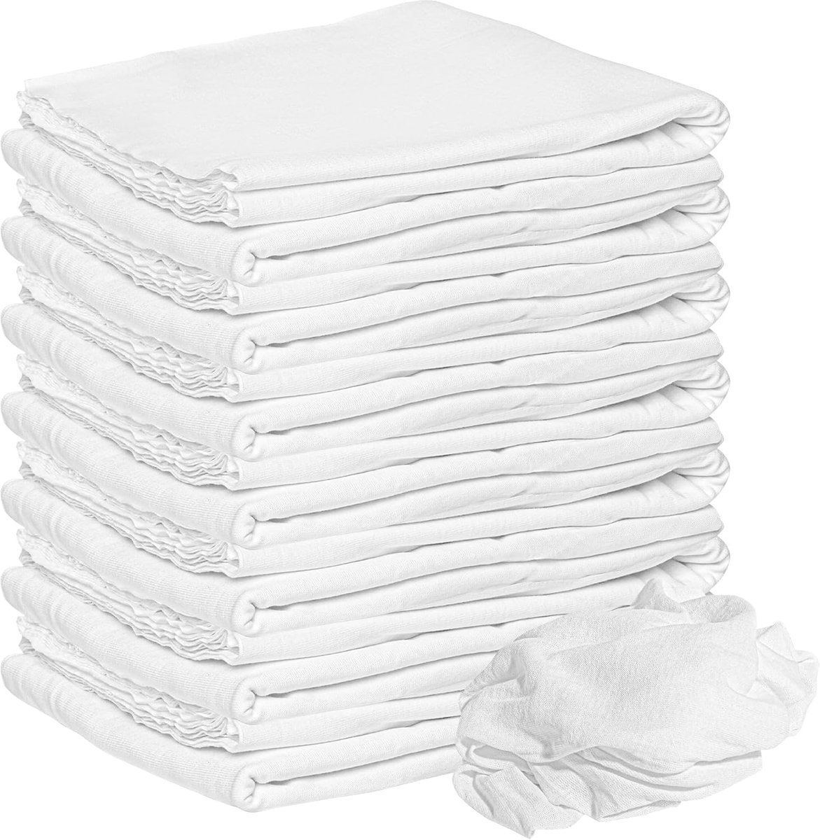 Katoenen pluisvrije reinigingsdoekjes - Zachte T-shirt materiaal, 3 stuks (45,7 x 45,7 cm)
