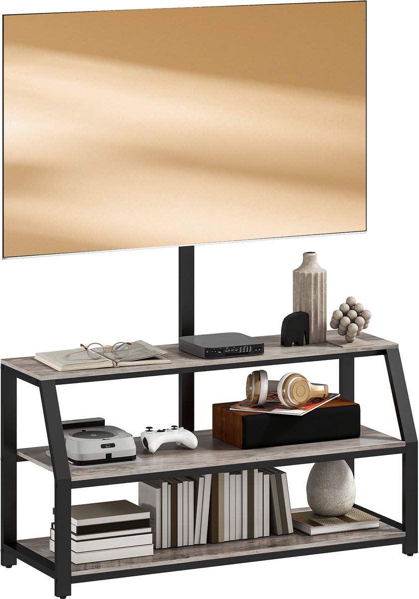 HOMCOM TV-meubel - Spaanplaat - 110x43x150cm - Grijs