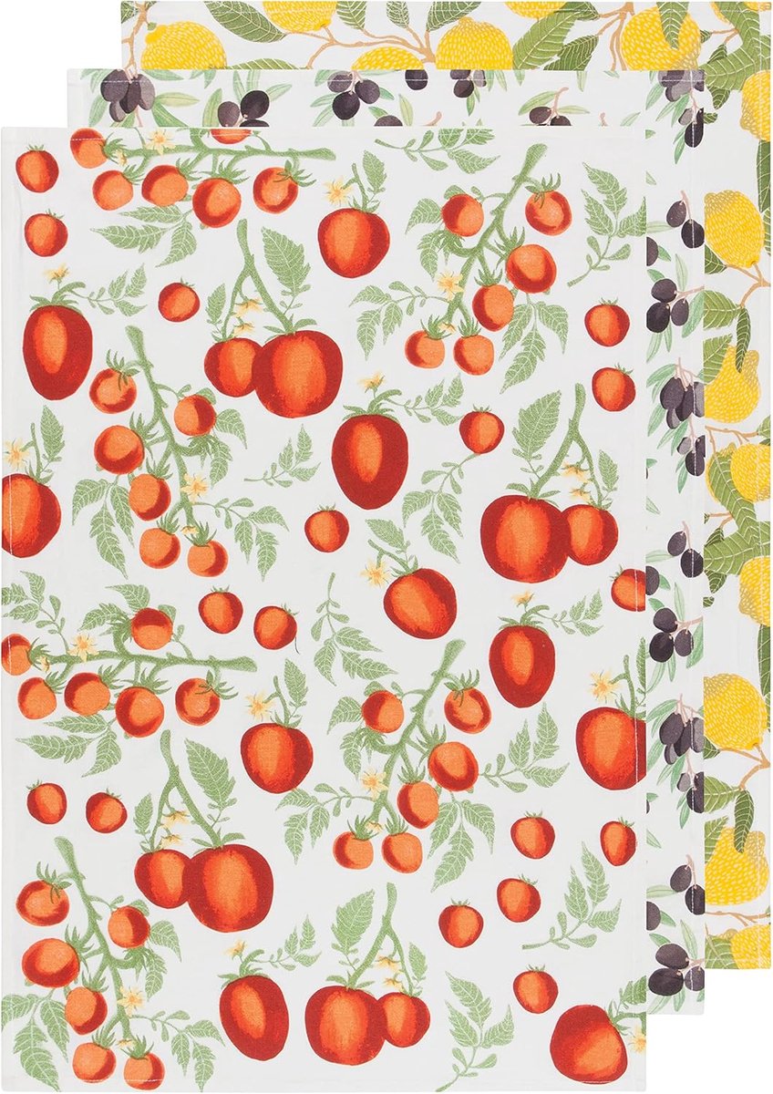 Keukendoeken Katoen Bloem Zak Stijl Absorberend - Set van 3 - 50x75 cm