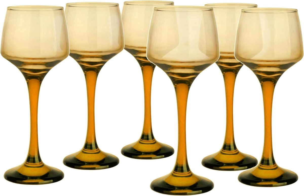 Set van 6 Shotglaasjes 75 ml voor Vodka, Likeur en Schnaps