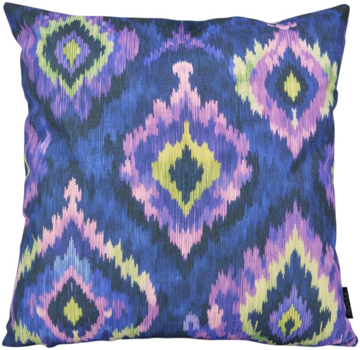 NOVÉE Ikat Indigo Kussenhoes | 45 x 45 cm | Katoen/Linnen blauw