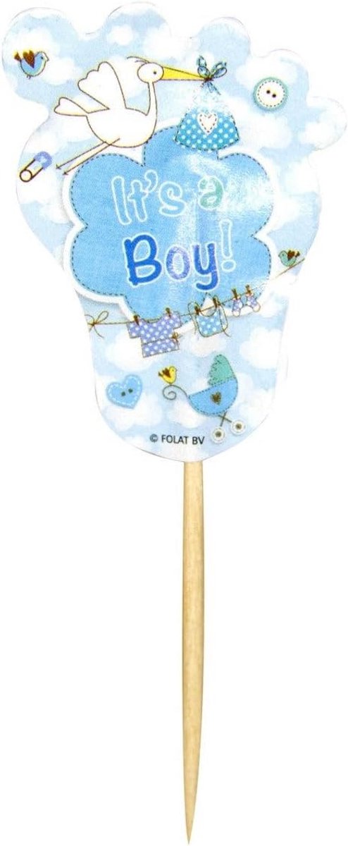 Geboorte Prikkers Jongens - Blauw - 24 Stuks