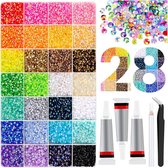 Mimoqk Bedazzling Strassjes, 3mm 40 Kleuren Jelly Gems Strass