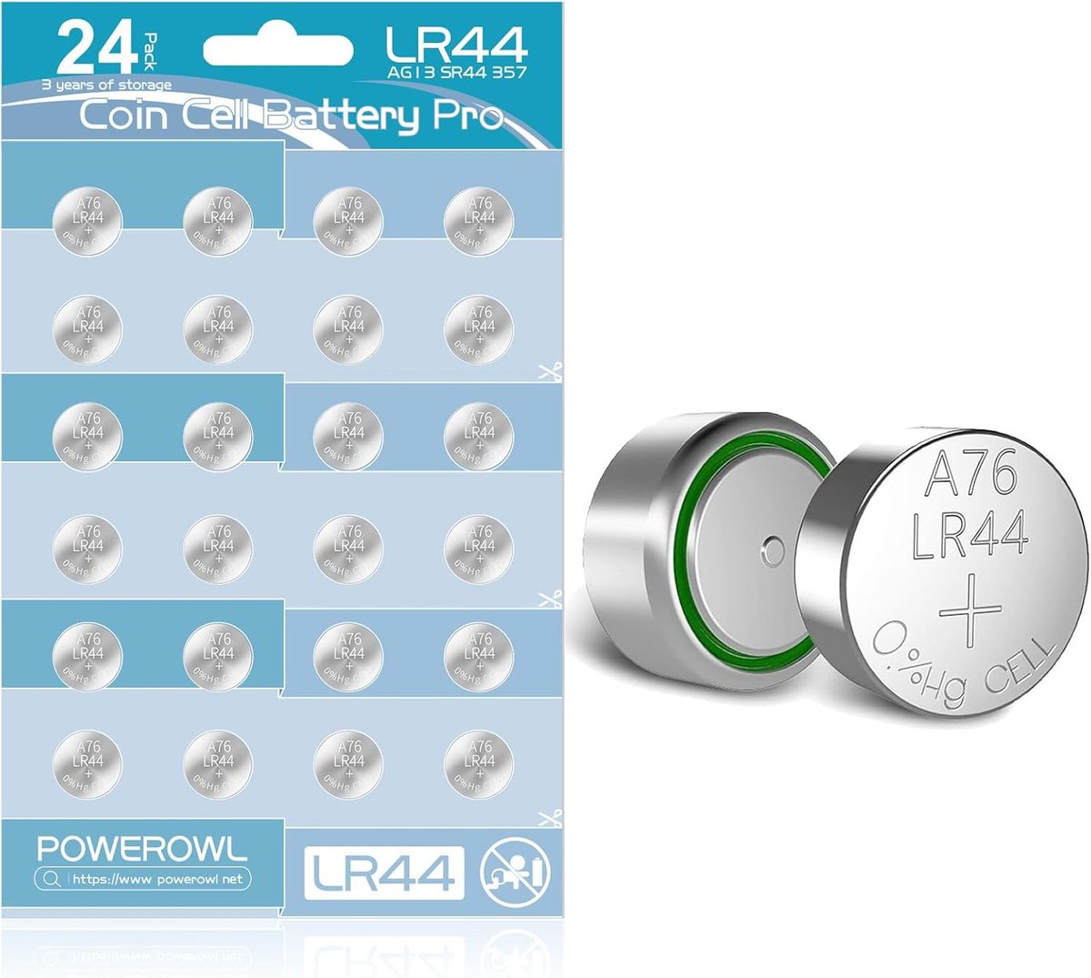 LR44 Knopcellen 24 Stuks - 1.5V Knopbatterijen voor Apparaten