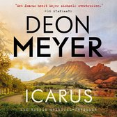 Boek 'Icarus' van Deon Meyer. Een thriller met een wijngaardlandschap op de cover.