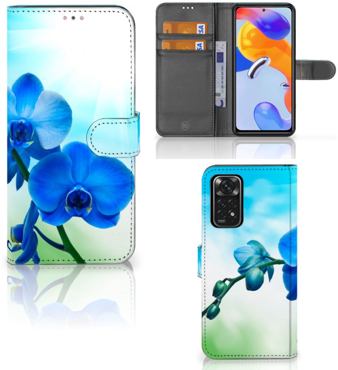 Xiaomi Redmi Note 11 Pro 5G/4G Hoesje Orchidee Blauw - Cadeau voor je Moeder