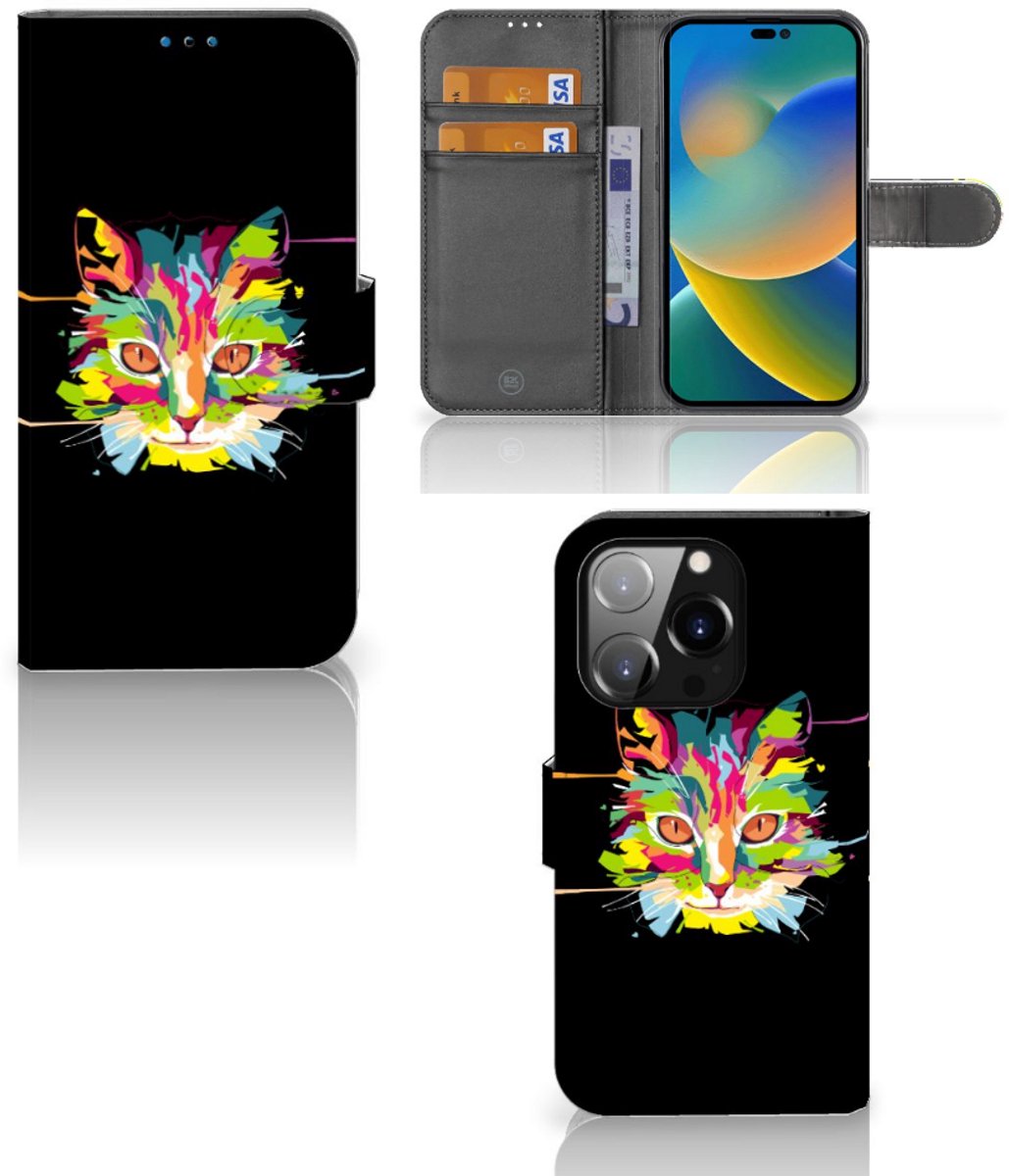 iPhone 14 Pro Leuk Hoesje Cat Color