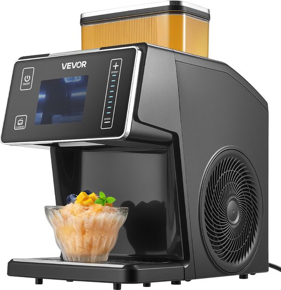 VEVOR Sneeuwvlok-ijsmachine, 20kg/dag Ijsschaafmachine, Ijsschaafmachine met Roestvrijstalen Mes, Elektrische Bingsu-machine met 0,8 L Tank, Snelle Koeling In 90 Seconden, voor Thuis en Kleine Evenementen van Vevor — afbeelding 2