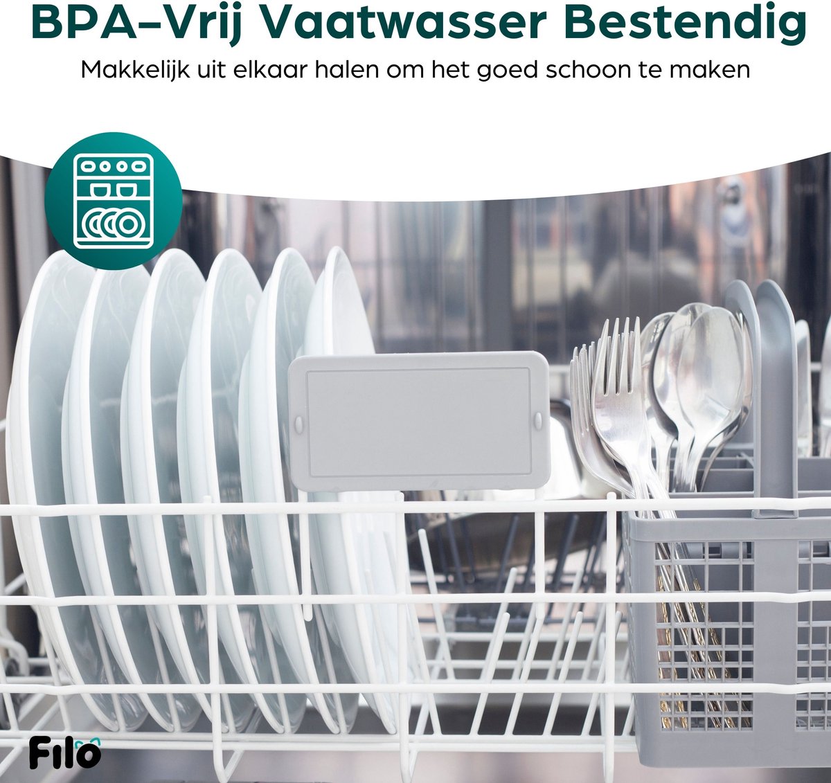 Filo Fluisterstille RVS Drinkfontein Kat & Hond 3.2L + 2 Filters & Schoonmaakstaafje thumbnail 2