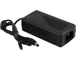 Voedingsadapter 12V 5A 60W met LED-indicator voor LED-verlichting en LCD-monitor, Zwart_PE-materiaal.