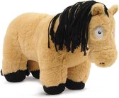 Paarden knuffel 48 cm groot Wildkleur dieren knuffel + educatief instructie pony boekje A4 formaat speelgoed paard
