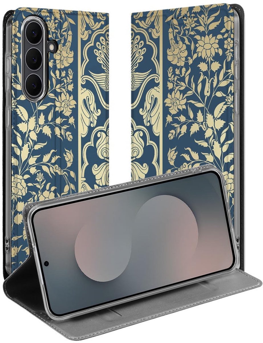 Samsung Galaxy S25 FE Smart Cover Hoesje Beige Flowers