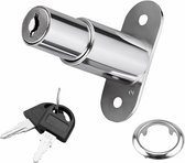 Kastslot - schuifdeur - drukcilinderslot - meubelslot met sleutel - cilinder 32mm - voor archiefkasten - kastdeuren - vitrines - laden en kasten - accessoires en beveiliging