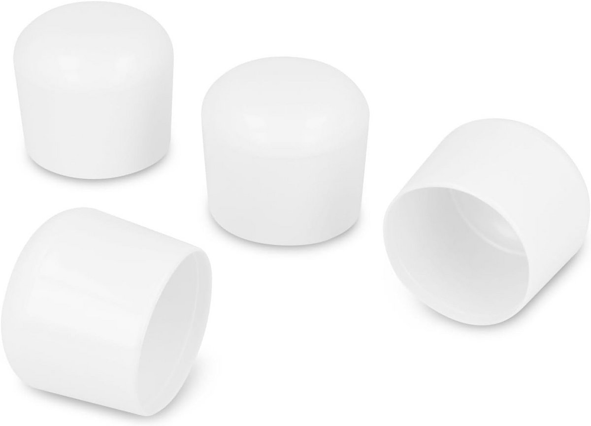 Witte Stoelpootdoppen 38 mm - Meubelpoot Beschermers voor Binnen en Buiten (Set van 4)