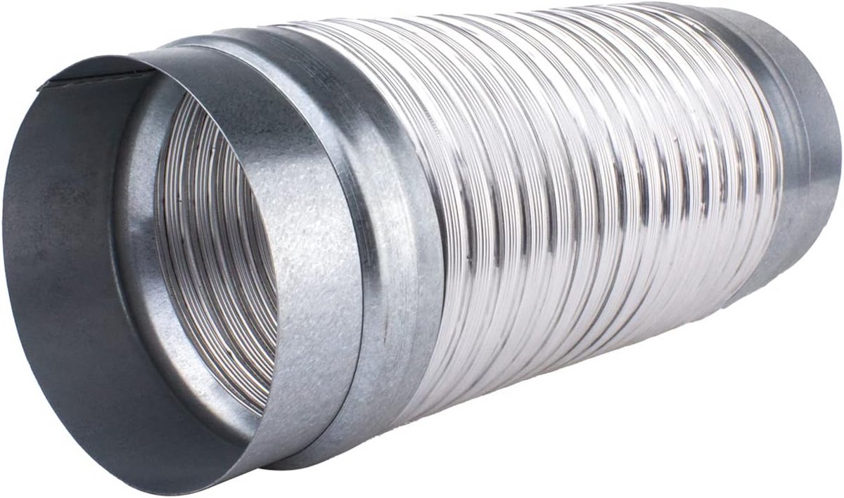 Flexibele Aluminium Ventilatieslang met Connector Ø 100 mm 1,0 Meter