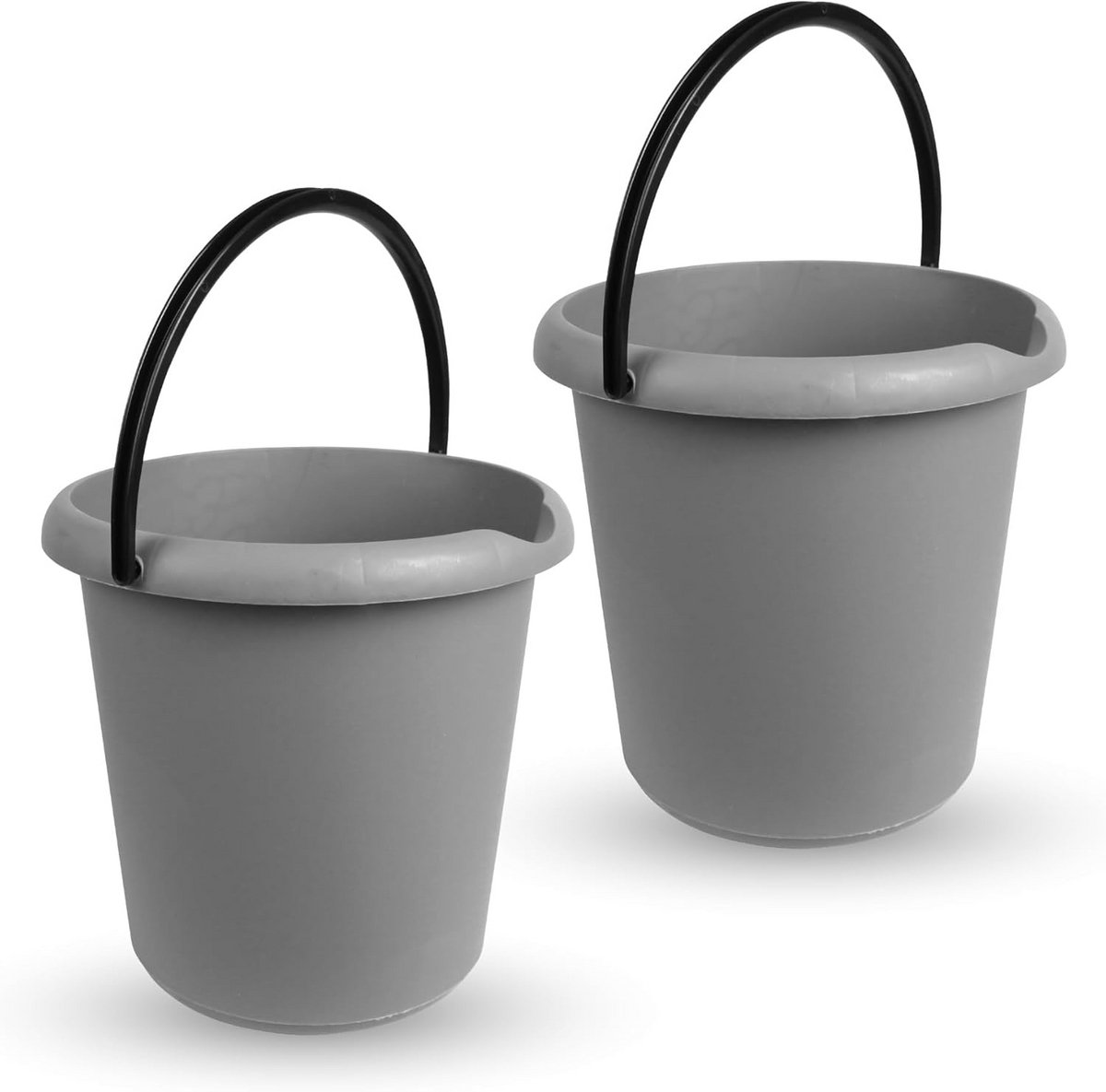 Set van 2 Huishoudemmers 5 Liter - Stevig en BPA-vrij Kunststof