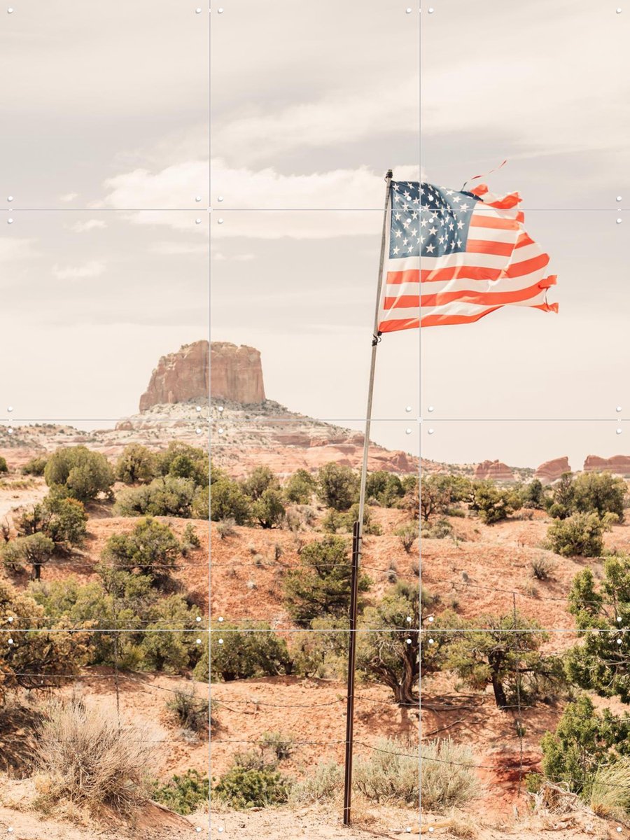 IXXI Arizona USA, Pati Photography - 60 x 80 cm - Gratis ophangtool - Grote wanddecoratie en posters - Vintage, Fotografie, Gang, Woonkamer, Mancave
