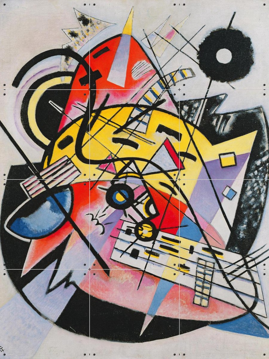 IXXI White Point, Kandinsky & Bridgeman Images - 60 x 80 cm - Gratis ophangtool - Grote wanddecoratie en posters - Abstract, Surrealisme, Geometrische