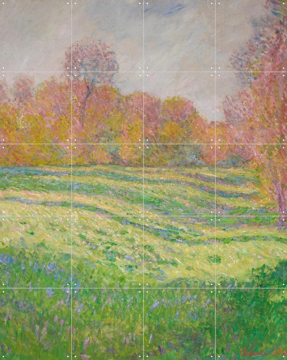 IXXI Meadow at Giverny, Claude Monet & Museum of Fine Arts Boston - 80 x 100 cm - Gratis ophangtool - Grote wanddecoratie en posters - Schilderijen