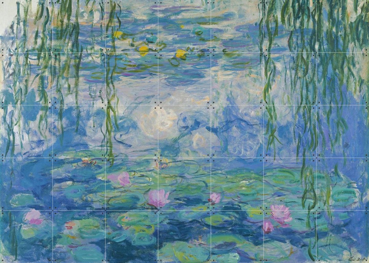 IXXI Waterlilies, Claude Monet & Bridgeman Images - 140 x 100 cm - Gratis ophangtool - Grote wanddecoratie en posters - Kleurrijk, Postimpressionisme