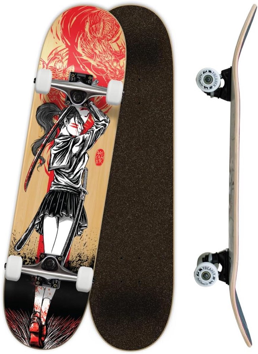 Compleet Skateboard 31" Professioneel Trickboard met ABEC-9 Lagers en 54mm Wielen