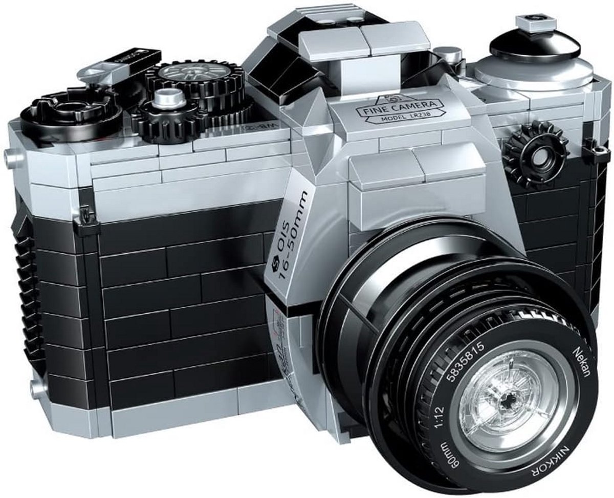 Bouwpakket Camera: Mechanische Modelbouw Set met Blokjes