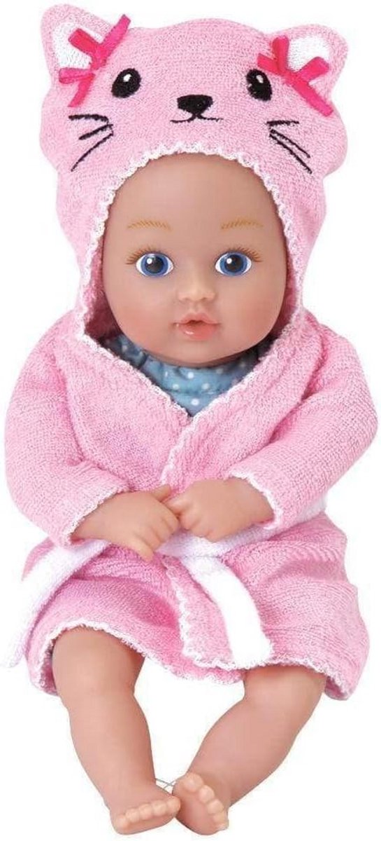 Babypop met badtijdaccessoires en verse poedergeur, wasbare pop voor kinderen