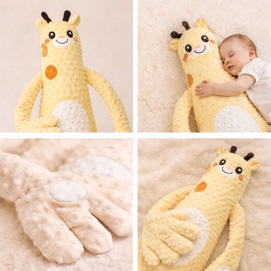 SUMOH® Baby Slaapknuffel Giraffe - Kalmerende Knuffel met Klopfunctie - Verzwaarde Handjes - Rustgevende Babyslaap Hulp van SUMOH — afbeelding 4