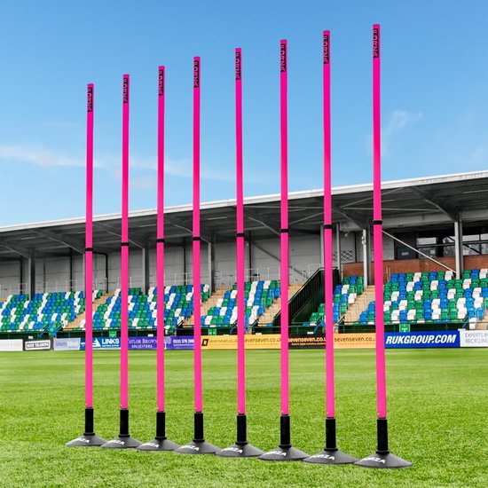 Set van 8 Telescopische Trainingspionnen voor Slalom en Sportoefeningen, Hoogte Verstelbaar — afbeelding 3