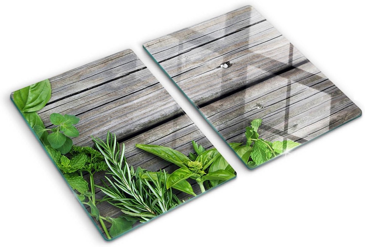 Grote Glazen Snijplank en Kookplaatbeschermer Gehard Glas 40x52 cm Antislip