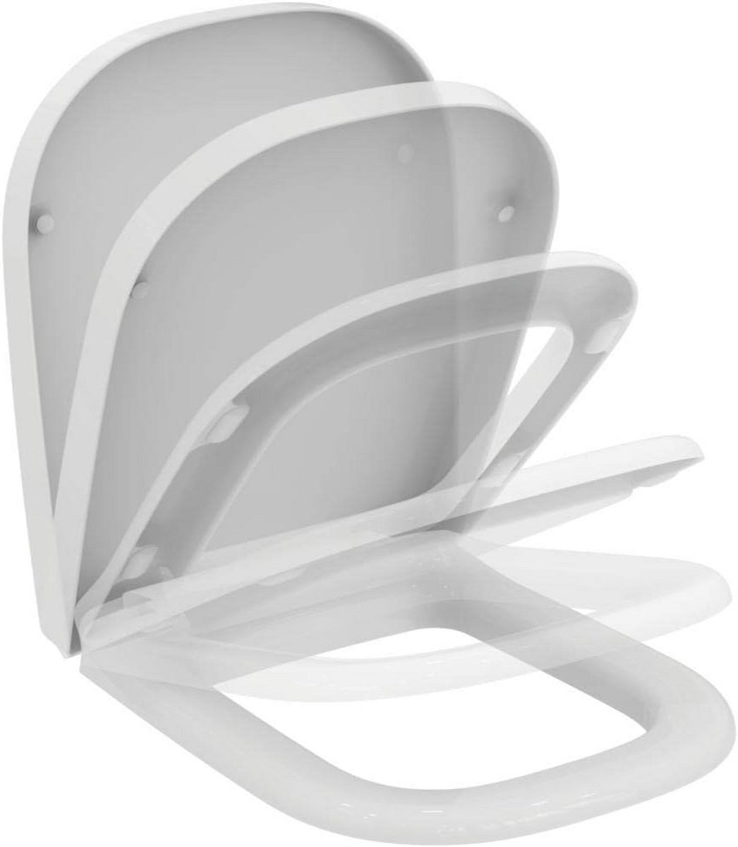 Comfortabele WC-bril met Softclose Scharnieren van Roestvrij Staal - Geschikt voor Standaard Toiletten, Wit