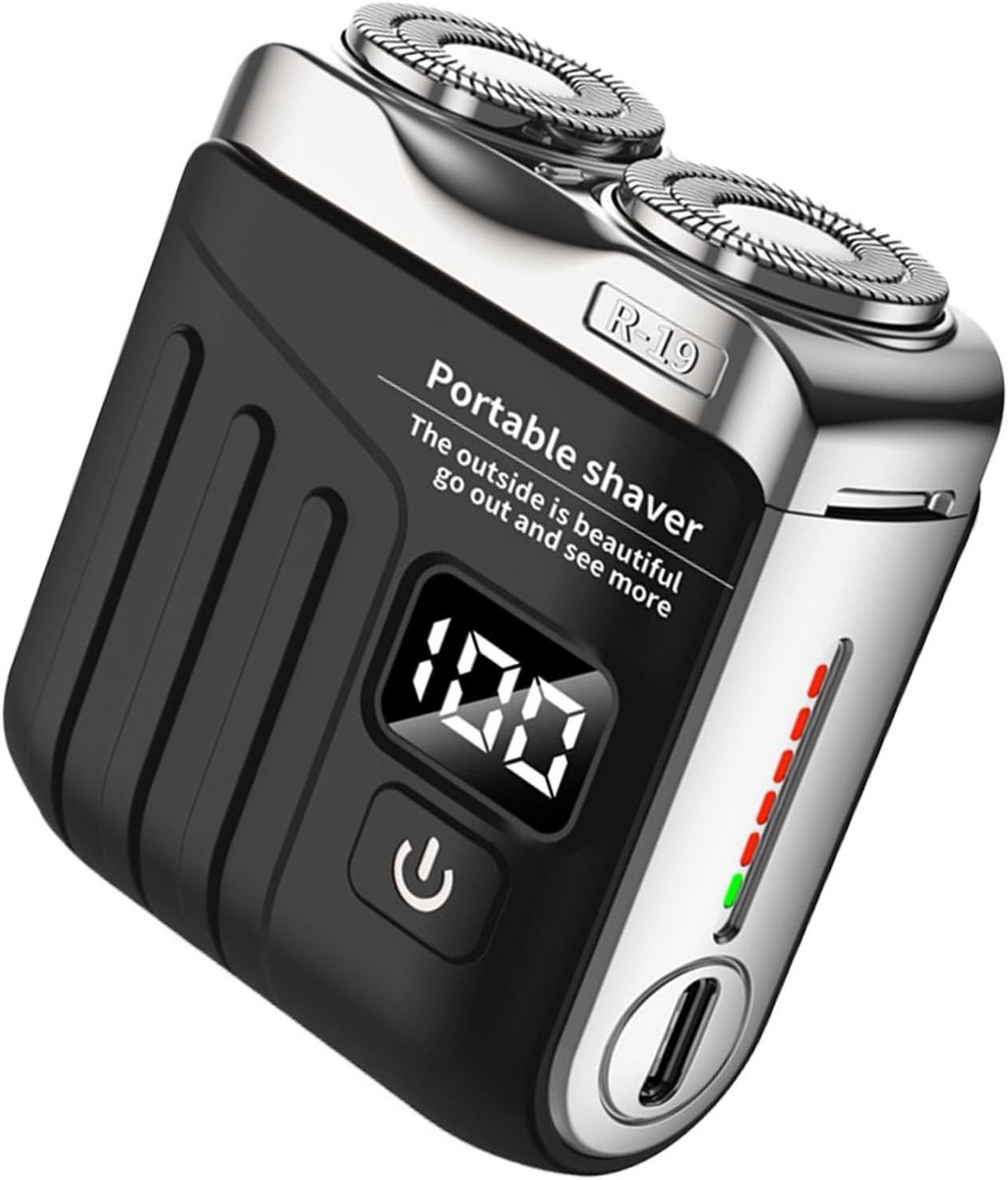 Compact Elektrisch Scheerapparaat voor Heren - USB Oplaadbaar & Waterbestendig - Ideaal voor Reizen