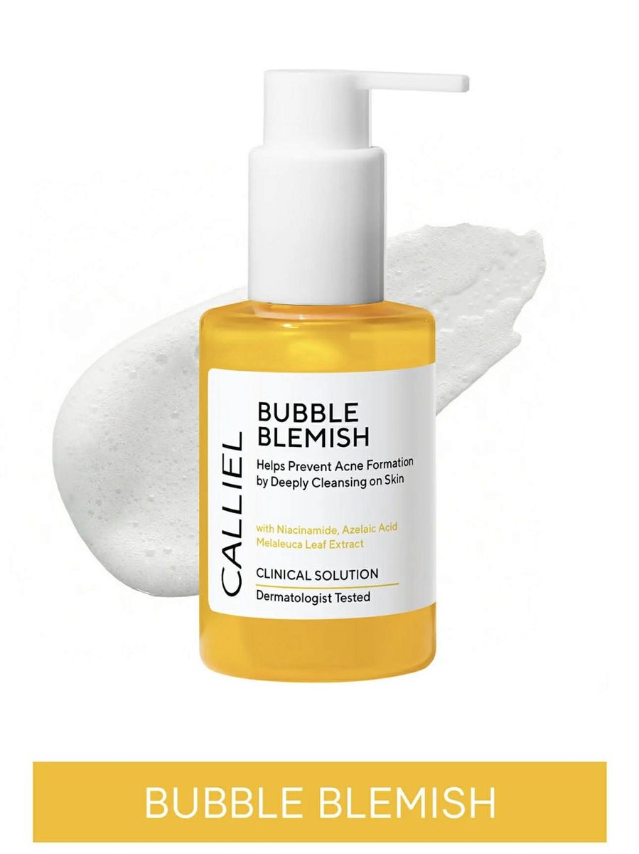 Calliel Bubbel Blemish - Verhelderende Anti-vlekjes & Anti-mee-eters - Effectieve & Huidteint Egalisator met Salicylzuur - Niacinamide - Azelaïnezuur & Melaleuca-bladextract - Dermatologisch getest - Voor Alle Huidtypes - 120 ml