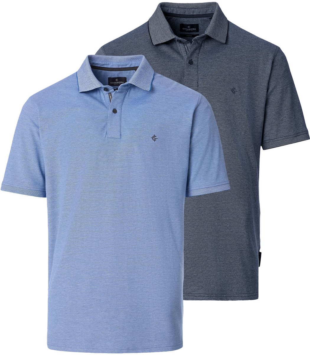 CASAMODA Heren poloshirt 2 pack Basic