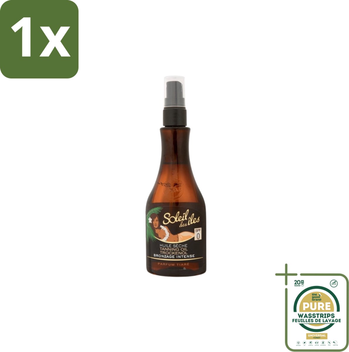 1 x Soleil des Îles – Zonneolie – Monoï de Tahiti Snelle Bruining – 150 ml- Tanning Olie - Bruiningsolie - Monoï Tahiti - Zonbruin - Intens Bruin