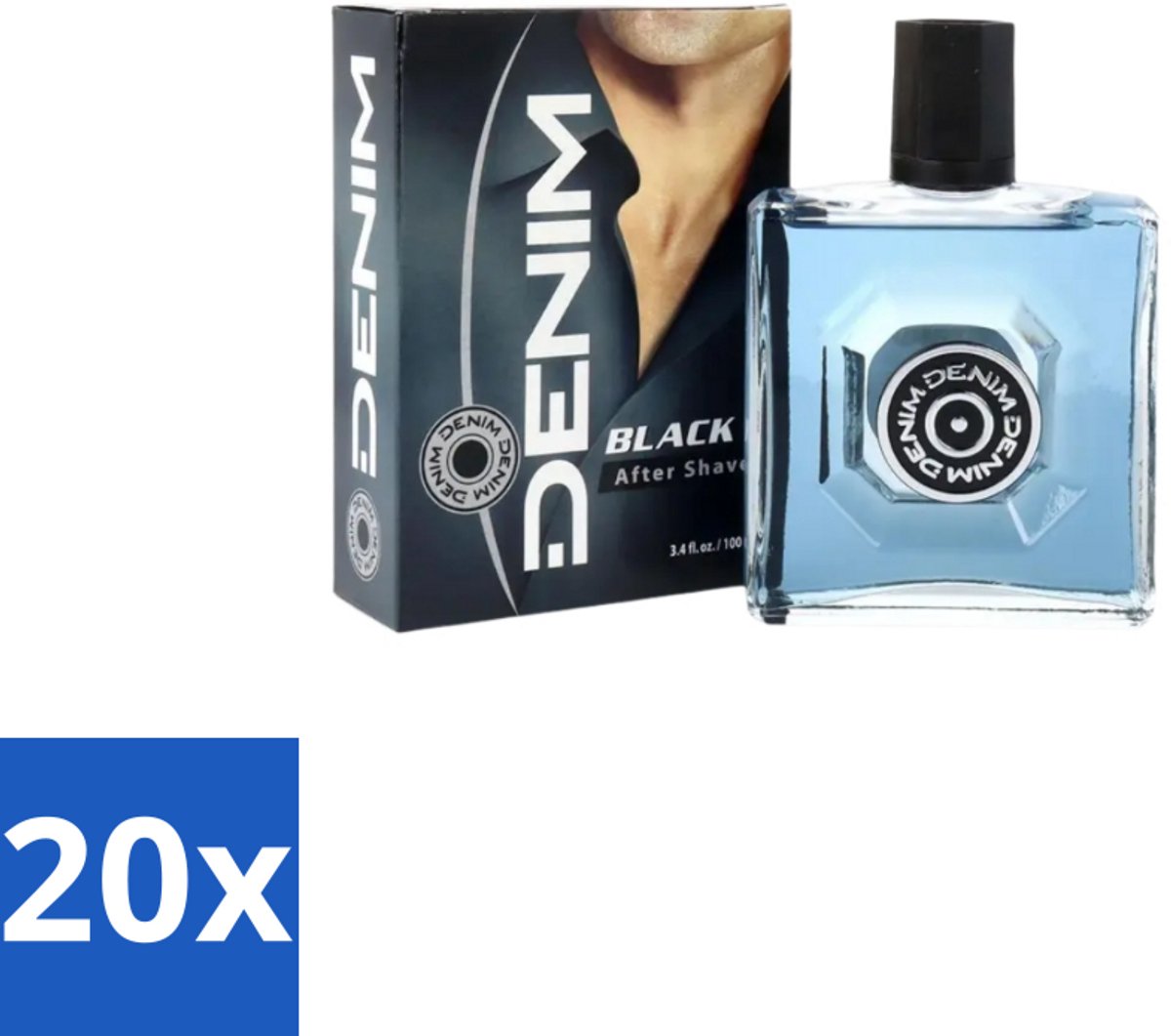 Denim – Aftershave – Black – 100 ml - Bulkverpakking - 20 stuks