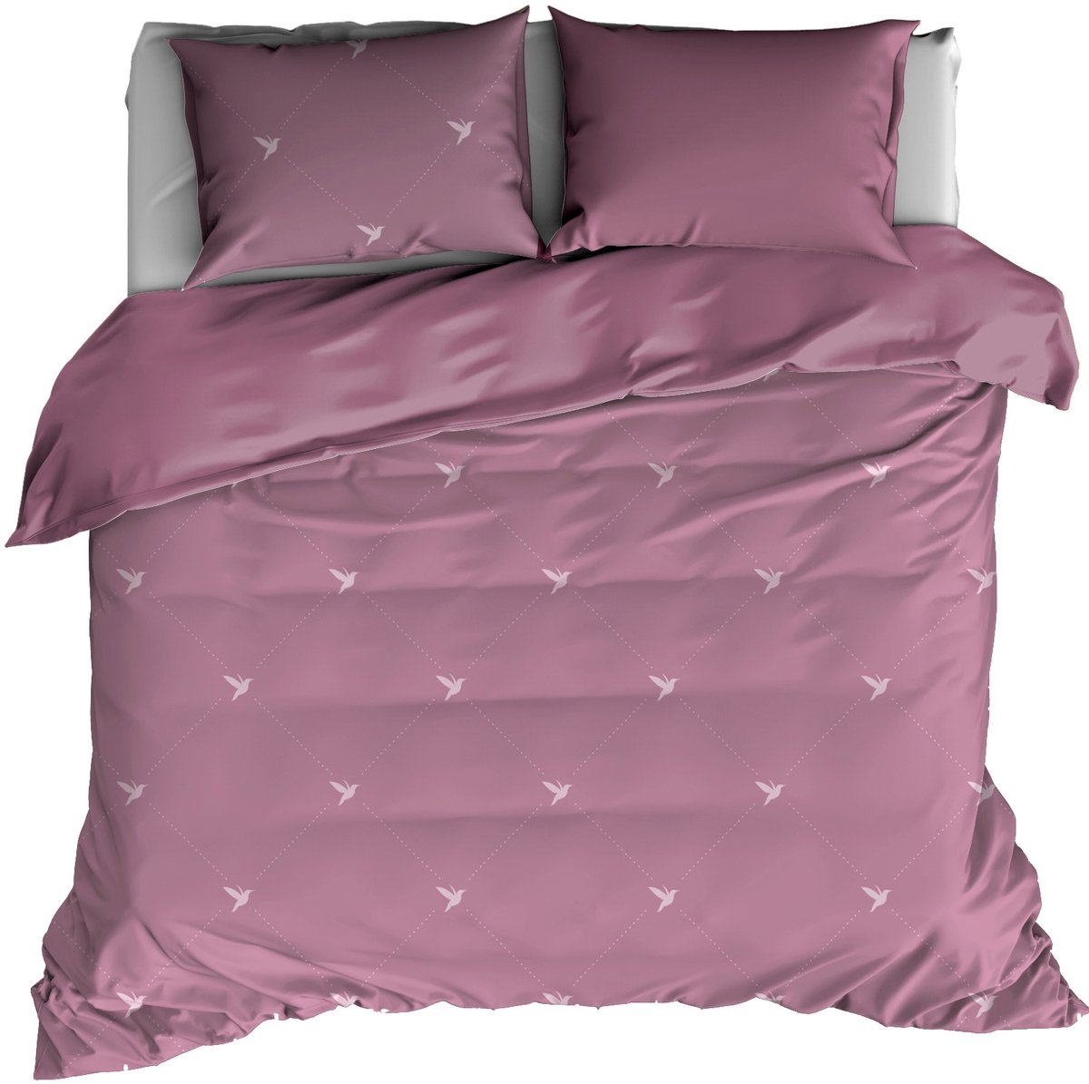 De Witte Lietaer Dekbedovertrek Katoen Flanel Piper - Lits Jumeaux - 240 x 220 cm - Roze