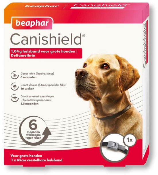 Beaphar Canishield Parasietenband Hond - Anti vlooien en tekenmiddel - per stuk L