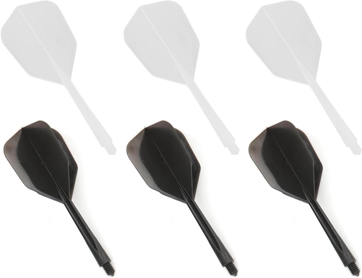 Dart shafts en flights set - Geïntegreerde dartflights en schachten - 2BA schachtdiameter