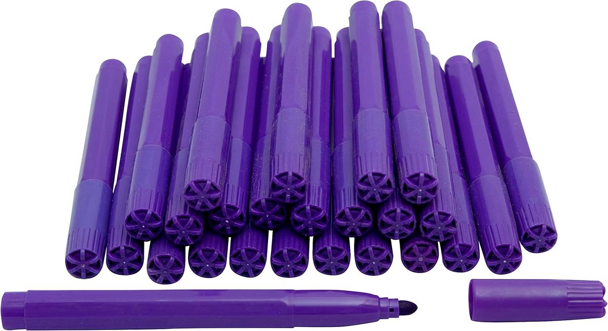 25 Stuks Paarse Viltstift Markers voor Bingo, Knutselen en Markeren